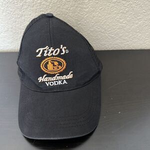 Tito's Handmade Vodka Austin Texas Baseball Mesh Back Trucker Cap Hat Black